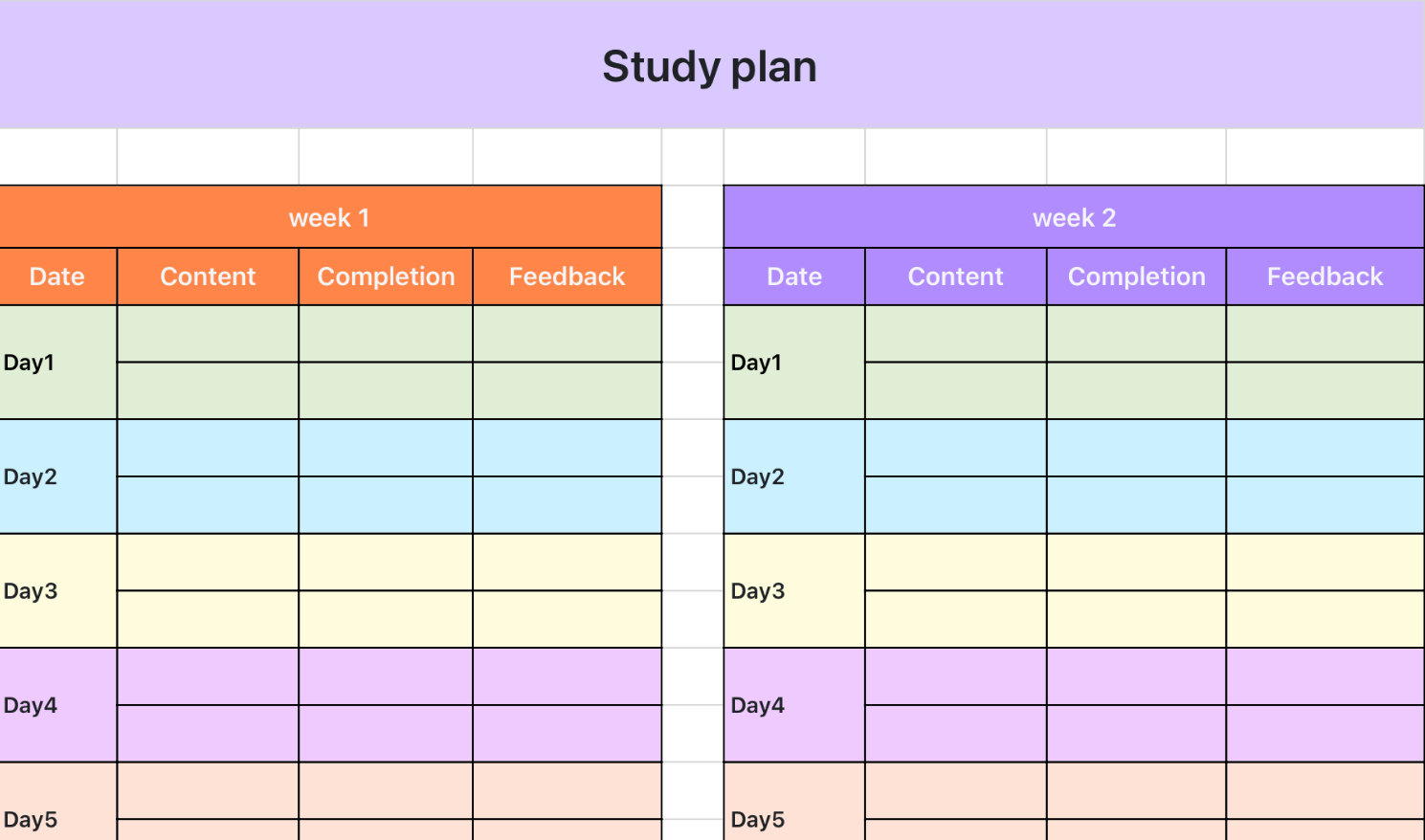 Study plan 1